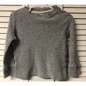 Peek Size 2/3 Grey Thermal Waffle Long Sleeved Tee